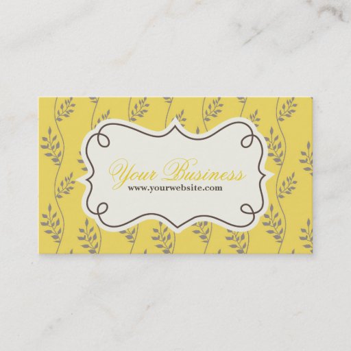 Customizable Leaves Business Card, Profile Card
