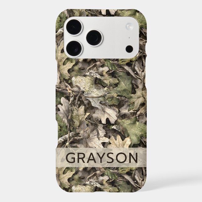 Leaves Camouflage Personalized Case-Mate iPhone Case (Back)