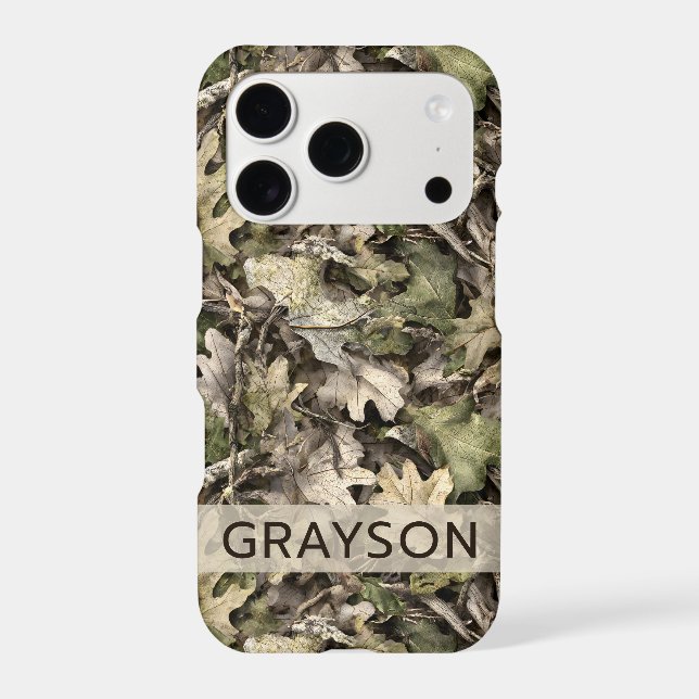 Leaves Camouflage Personalized Case-Mate iPhone Case (Back)