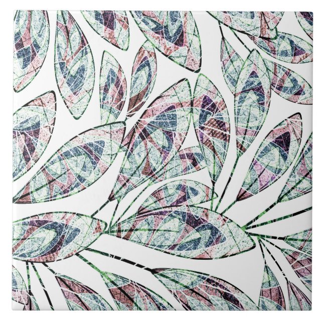 Leaves . ceramic tile (Front)