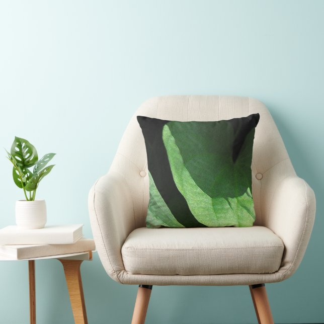 Leaves Closeup in Light and Shadow Throw Pillow (Chair)