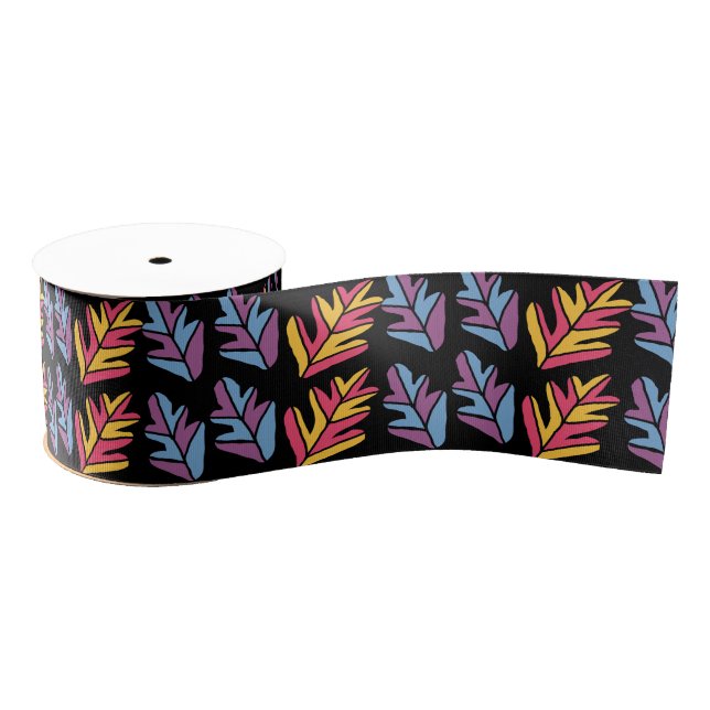 Leaves Colorful Foliage  Grosgrain Ribbon (Spool)