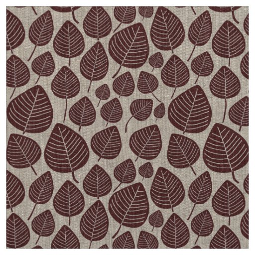 Leaves - Dark Brown Fabric