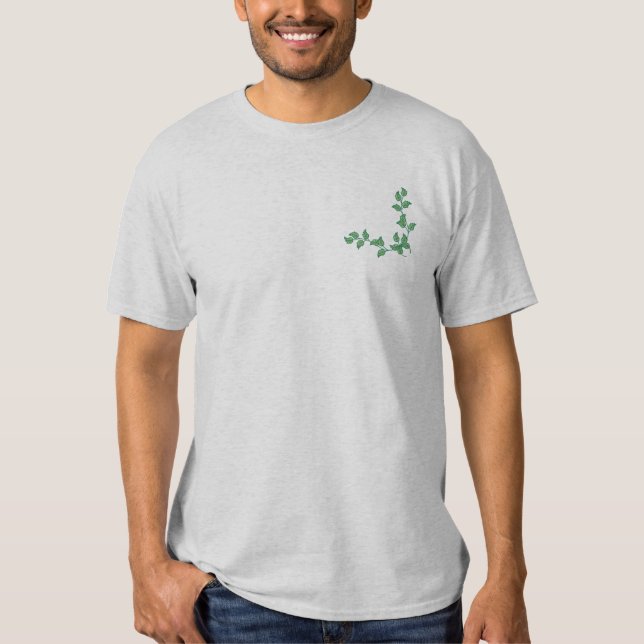 Leaves Embroidered T-Shirt (Front)