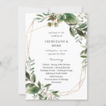 Leaves & Eucalyptus Gold Wedding Ceremony Program<br><div class="desc">Guide your guests with the order of your ceremony with beautiful Wedding Ceremony Leaves & Eucalyptus Gold Programs.</div>