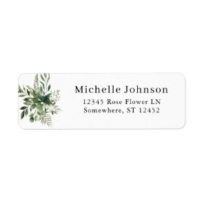 Leaves & Eucalyptus Return Address Label