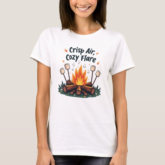 Leaves Falling, Coffee Calling - Fall Coffee Cups T-Shirt (Front)