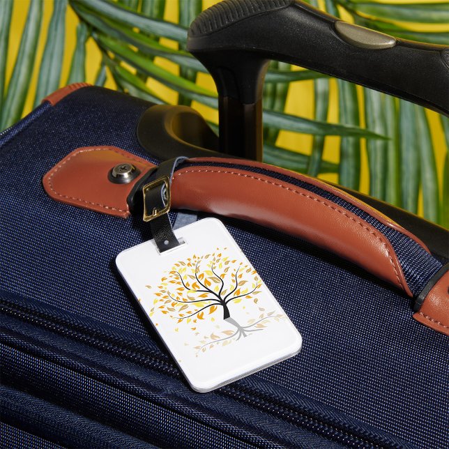 Leaves Falling From A Tree Luggage Tag (Creator Uploaded)