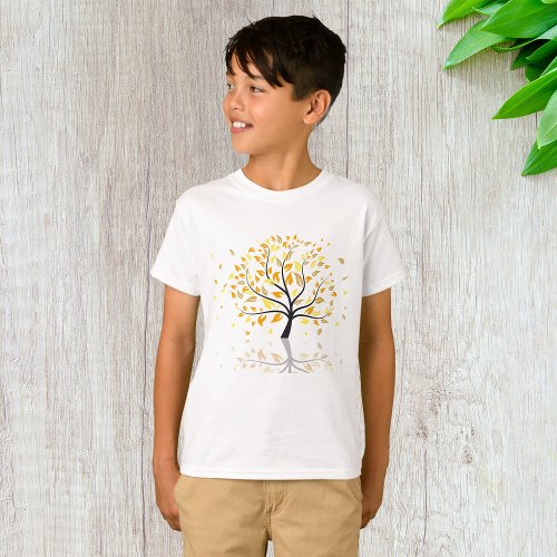 Leaves Falling From A Tree T_Shirt