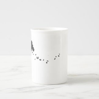 Leaves Falling Off a Tree Bone China Mug