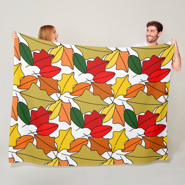 Leaves Fleece Blanket (In Situ)