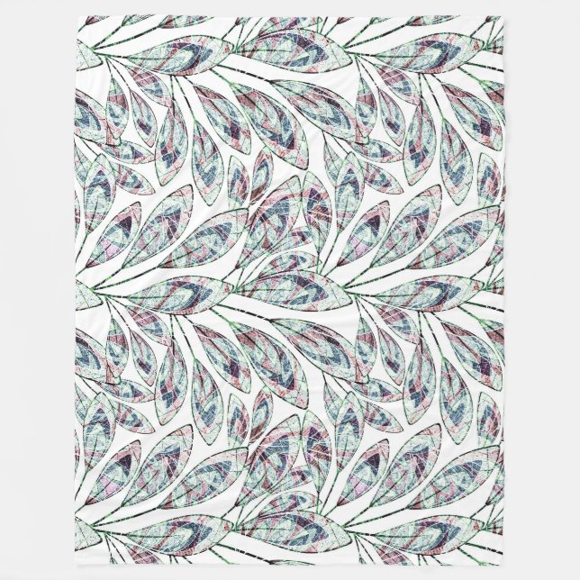 Leaves . fleece blanket (Front)
