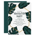 Leaves Frame Tropical Graduation Party Invitation