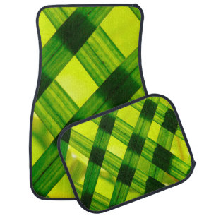 Leaves grass woven green plant car floor mat