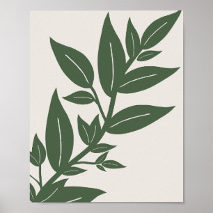 Leaves Green Botanical Poster