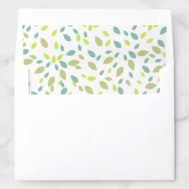 Leaves (Green) Envelope Liner (In Envelope)