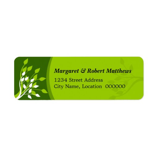 Leaves Green Labels | Zazzle