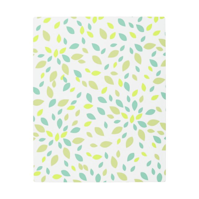 Leaves (Green) Metal Print (Front)