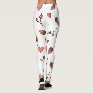Leaves, Hearts, Twigs  Leggings