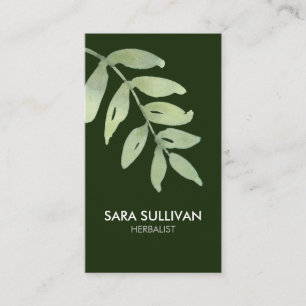 Leaves Herbal Medicine Herbs Business Card