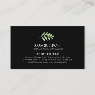 Leaves Herbal Medicine Herbs  Business Card