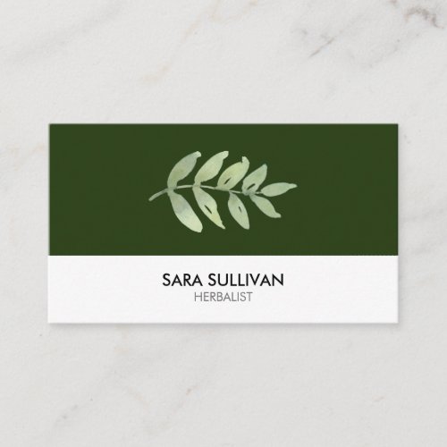 Leaves Herbal Medicine Herbs  Business Card