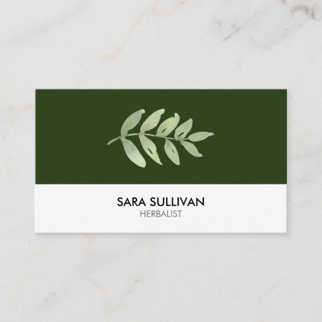 Leaves Herbal Medicine Herbs  Business Card (Front)