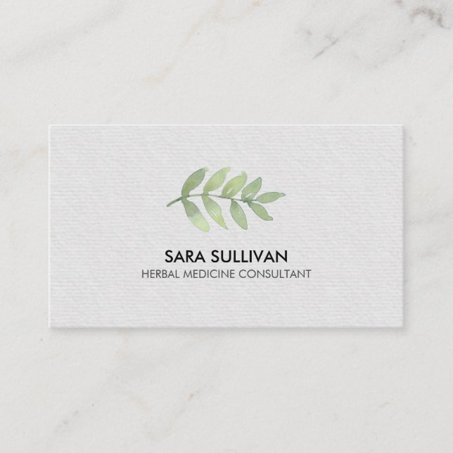 Leaves Herbal Medicine Herbs  Business Card (Front)