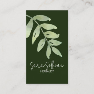 Leaves Herbal Medicine Herbs Business Card