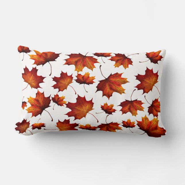 Leaves in Fall Lumbar Pillow (Front)