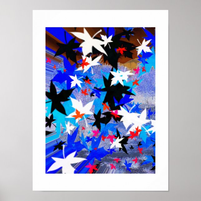 Leaves in moonlight poster (Front)
