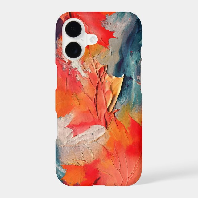 Leaves In The Wind – Abstract Autumn Motion iPhone Case (Back)