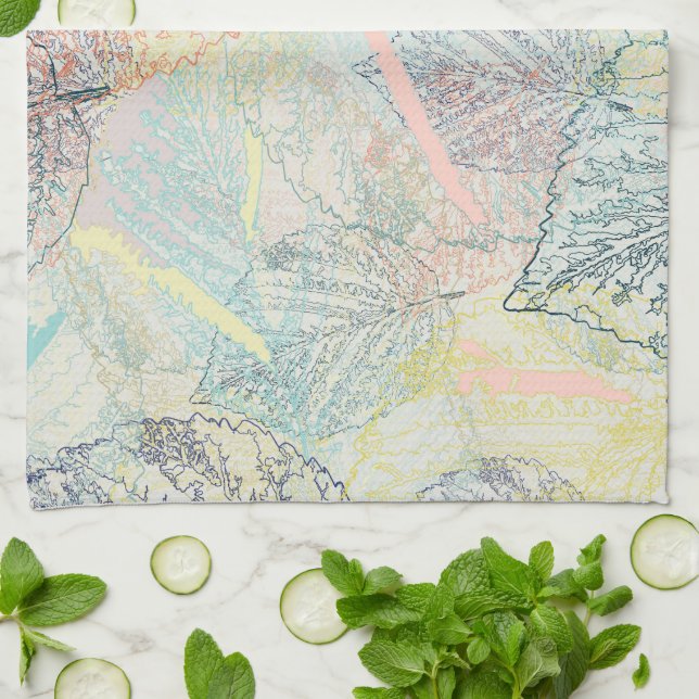 Leaves.  kitchen towel (Folded)