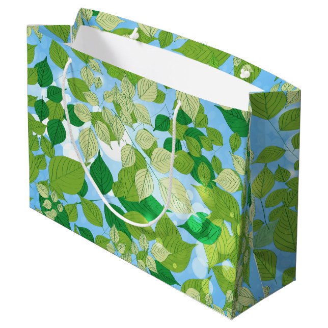 Leaves Large Gift Bag (Back Angled)