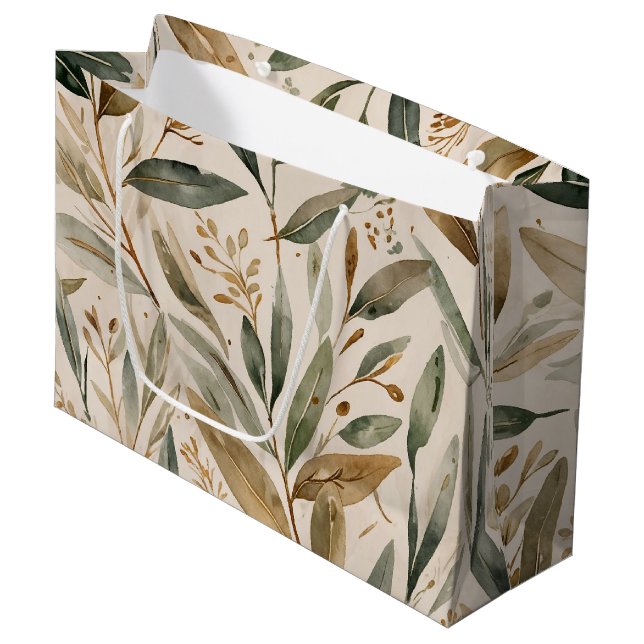 Leaves  large gift bag (Front Angled)