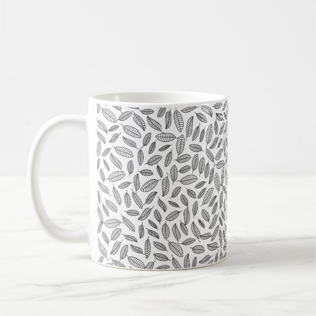 Leaves leaf background wallpaper coffee mug (Left)