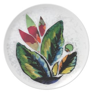 leaves melissa campagnoli dinner plate