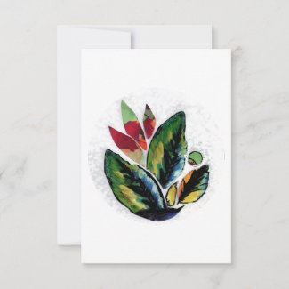 leaves melissa campagnoli RSVP card