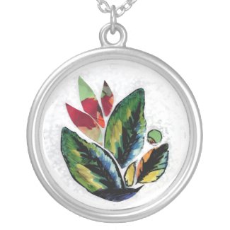 leaves melissa campagnoli silver plated necklace