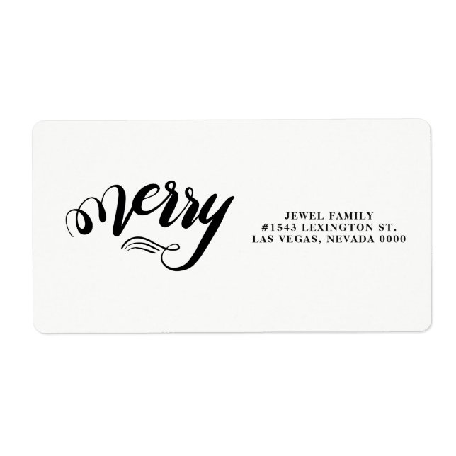 leaves & merry script label (Front)