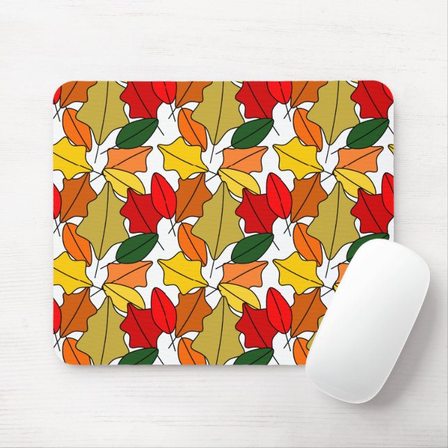 Leaves Mouse Pad (With Mouse)