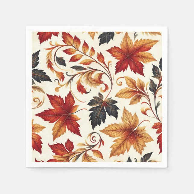 Leaves of Autumn Napkins (Front)