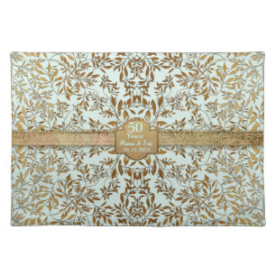 Leaves of Gold 50th Wedding Anniversary Placemat