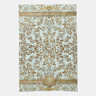 Leaves of Gold 50th Wedding Anniversary Towel