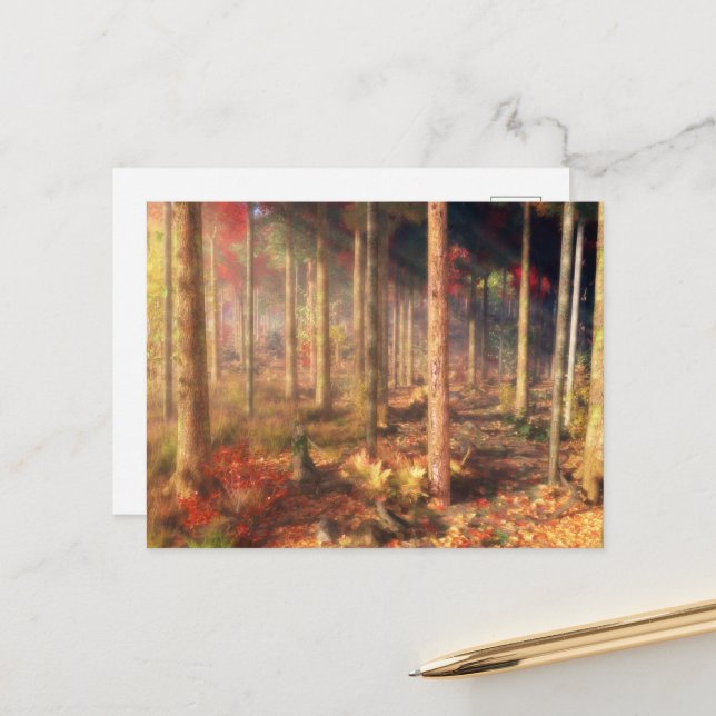 Leaves of Gold Postcard (Front/Back In Situ)