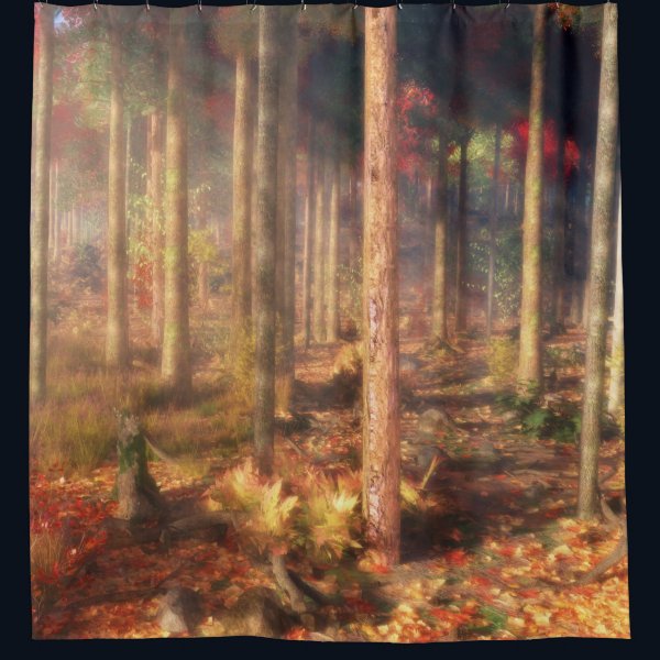 Leaves of Gold Shower Curtain