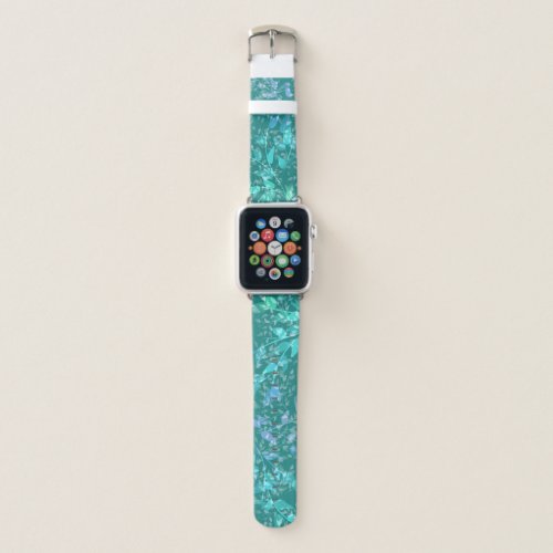 Leaves of Joy Apple Watch Band Teal Green