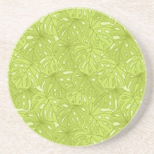 Leaves of Palm Tree Drink Coaster (Front)