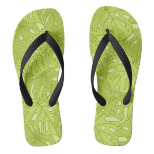 Leaves of Palm Tree Flip Flops