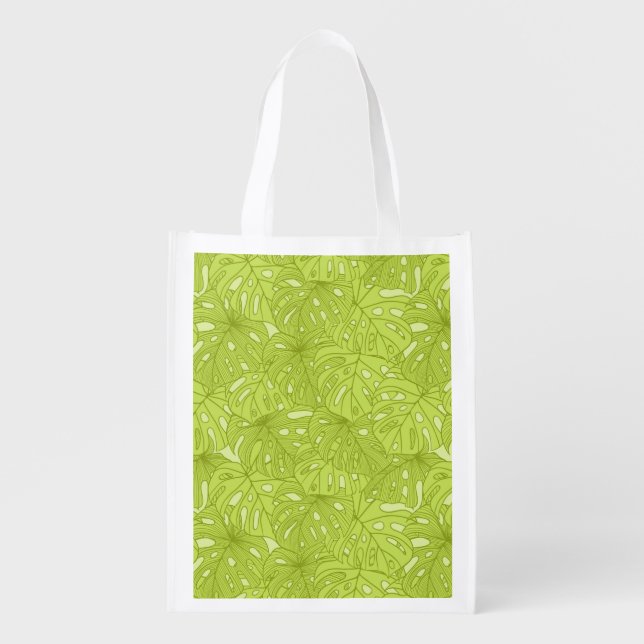 Leaves of Palm Tree Grocery Bag (Front)